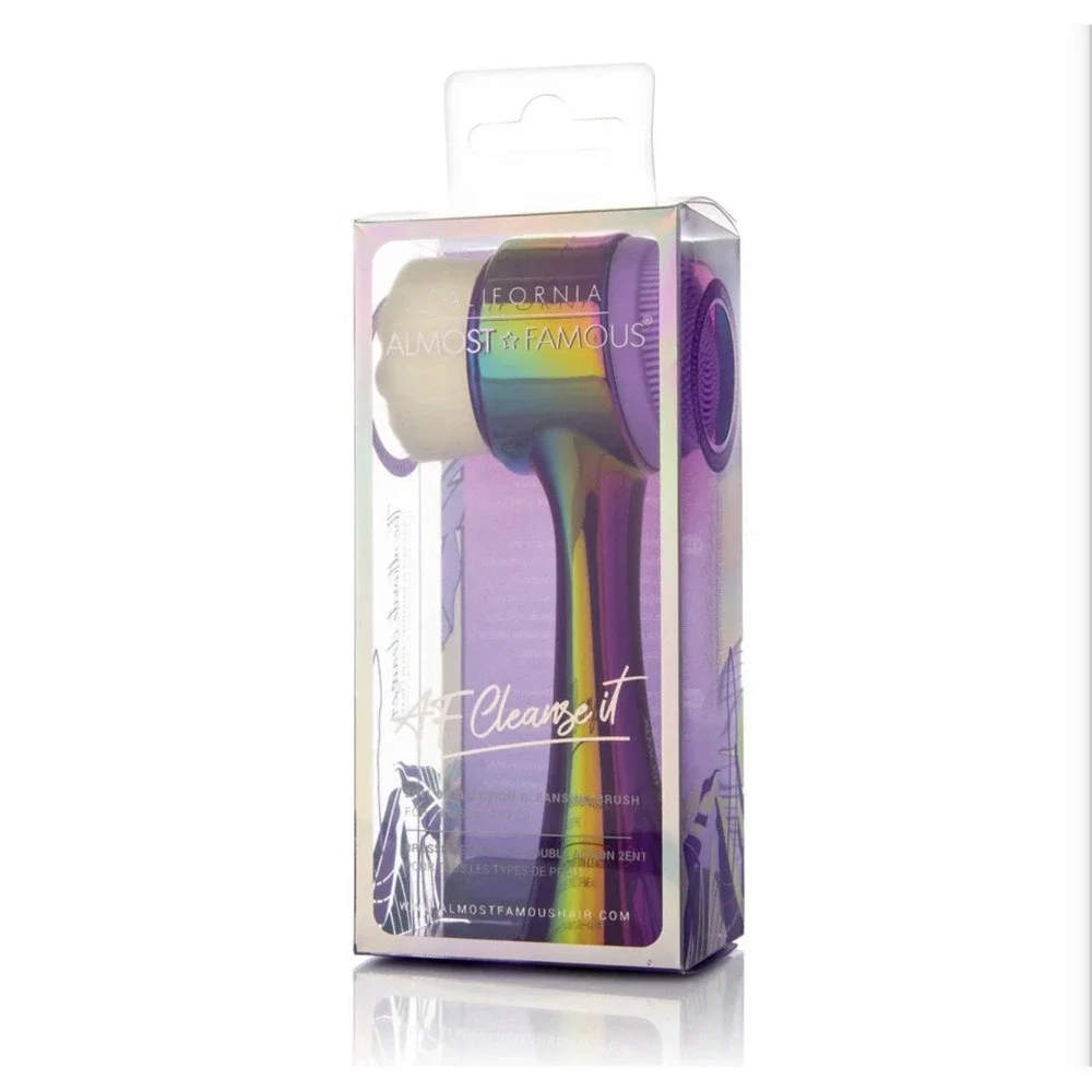 ALMOST FAMOUS Facial Cleansing Brush Face Scrubbers Soft‎ Exfoliator 2 In 1 New